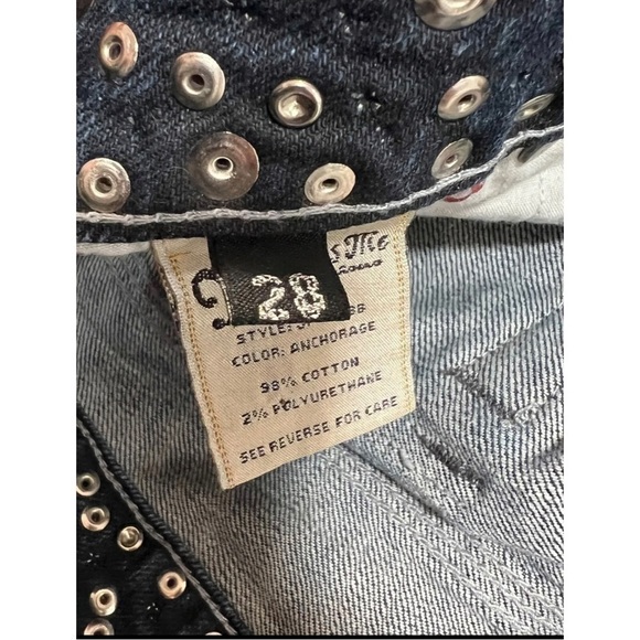 Miss Me Sz 28 Studded Boot Cut Denim Blue Jeans Womens RARE - Picture 13 of 15